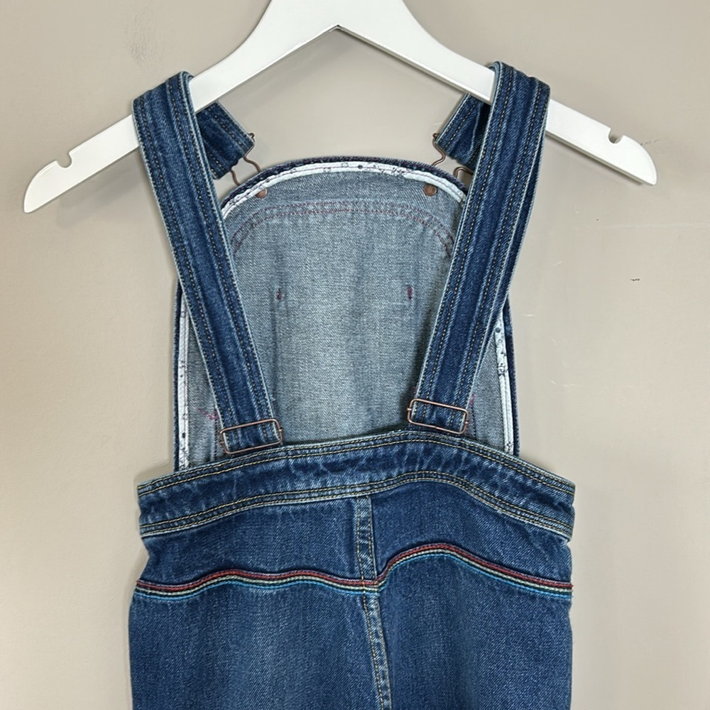 Free People Blue Denim Wide-Leg Overalls Jumpsuit - Picture 10 of 15